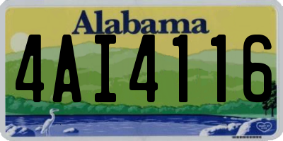 AL license plate 4AI4116