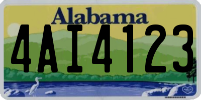 AL license plate 4AI4123