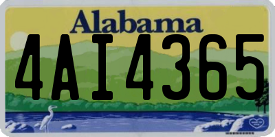 AL license plate 4AI4365