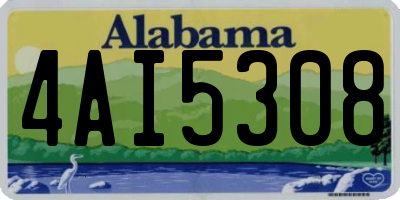 AL license plate 4AI5308