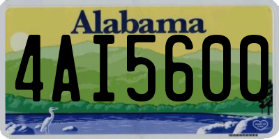 AL license plate 4AI5600