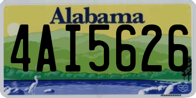 AL license plate 4AI5626
