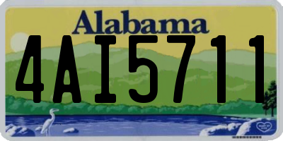 AL license plate 4AI5711