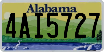 AL license plate 4AI5727