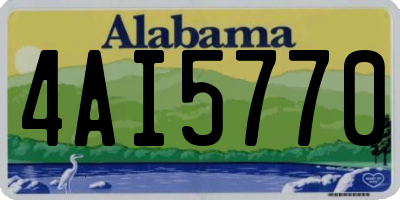AL license plate 4AI5770