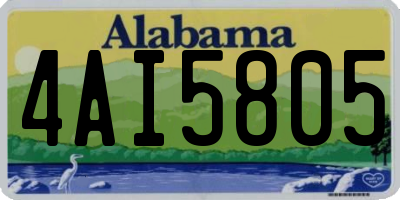 AL license plate 4AI5805