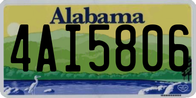 AL license plate 4AI5806