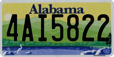 AL license plate 4AI5822