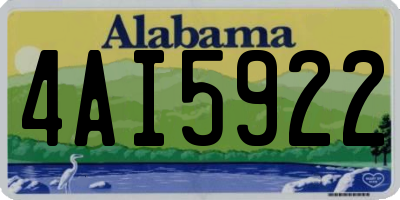 AL license plate 4AI5922