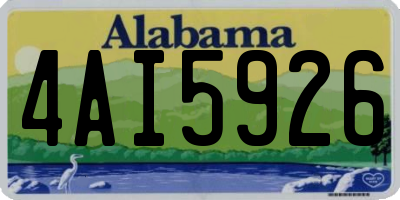 AL license plate 4AI5926