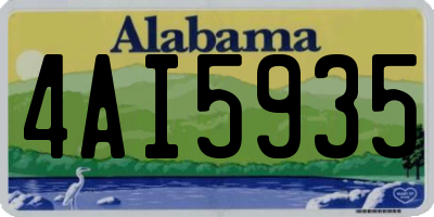 AL license plate 4AI5935