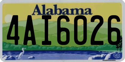 AL license plate 4AI6026