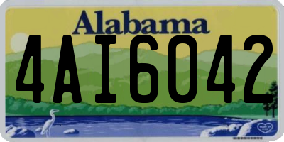 AL license plate 4AI6042