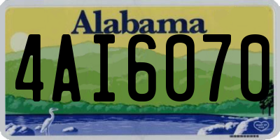 AL license plate 4AI6070