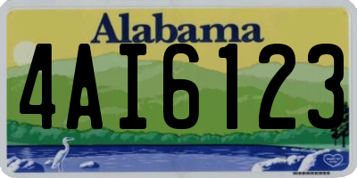 AL license plate 4AI6123