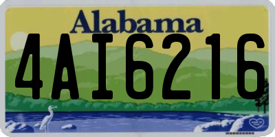 AL license plate 4AI6216