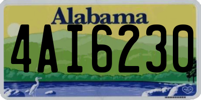 AL license plate 4AI6230