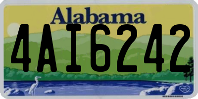 AL license plate 4AI6242
