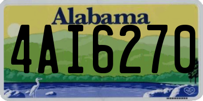 AL license plate 4AI6270