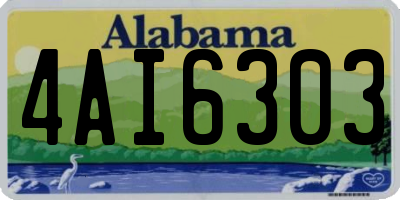 AL license plate 4AI6303