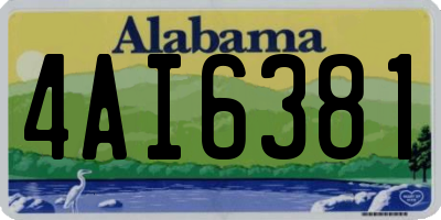 AL license plate 4AI6381