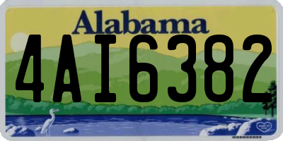 AL license plate 4AI6382
