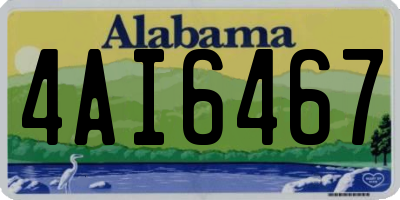 AL license plate 4AI6467