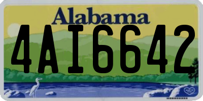 AL license plate 4AI6642