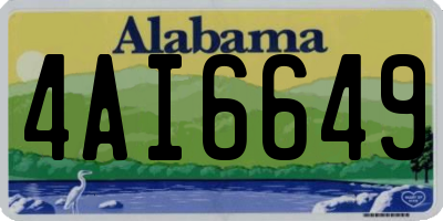 AL license plate 4AI6649