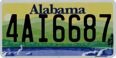 AL license plate 4AI6687