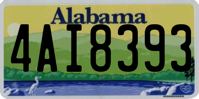 AL license plate 4AI8393