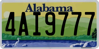 AL license plate 4AI9777