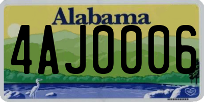 AL license plate 4AJ0006
