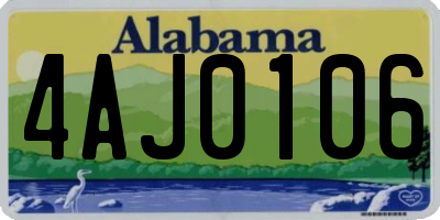 AL license plate 4AJ0106