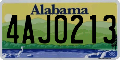 AL license plate 4AJ0213