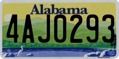 AL license plate 4AJ0293