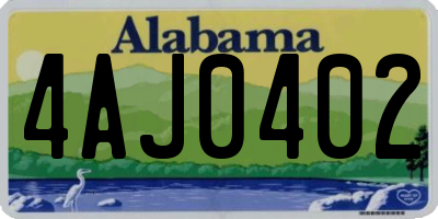AL license plate 4AJ0402