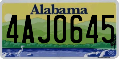 AL license plate 4AJ0645