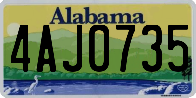 AL license plate 4AJ0735