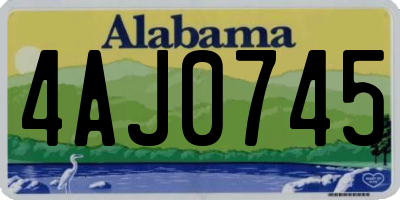 AL license plate 4AJ0745