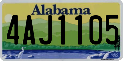 AL license plate 4AJ1105