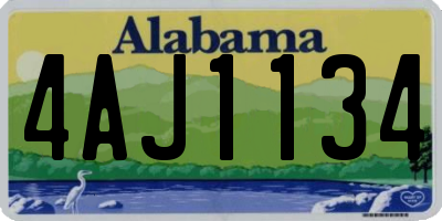 AL license plate 4AJ1134