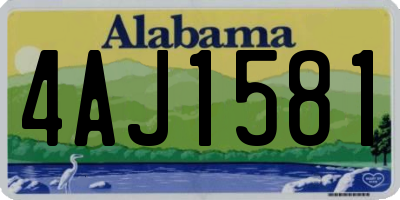 AL license plate 4AJ1581