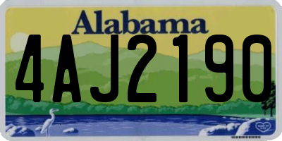 AL license plate 4AJ2190