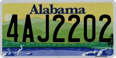 AL license plate 4AJ2202