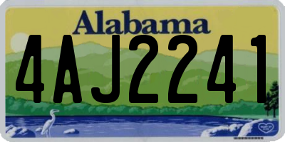 AL license plate 4AJ2241