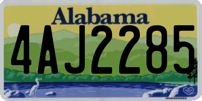 AL license plate 4AJ2285