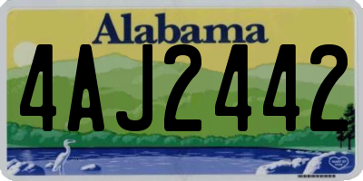 AL license plate 4AJ2442