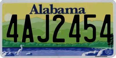 AL license plate 4AJ2454