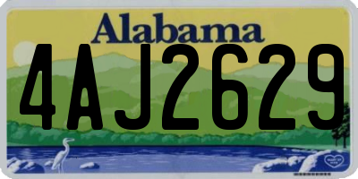 AL license plate 4AJ2629